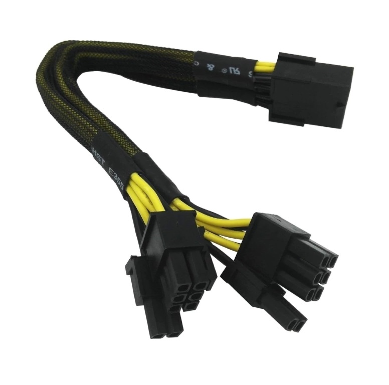 ZOECAN ZO-YH376 - ADAPTADOR SPLITTER PCIE 8PIN A 2X(6+2PIN) 18AWG 20CM