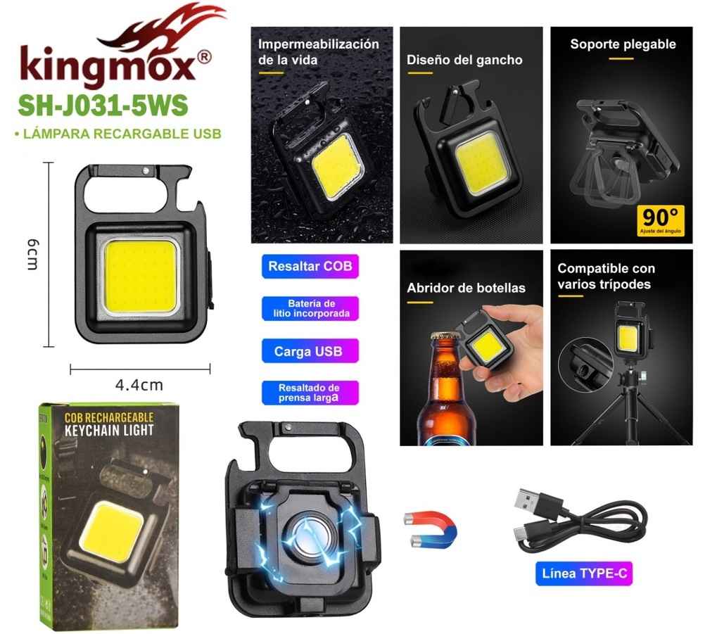 KINGMOX SH-J031-5WS - BOSSNEY LAMPARA RECARGABLE